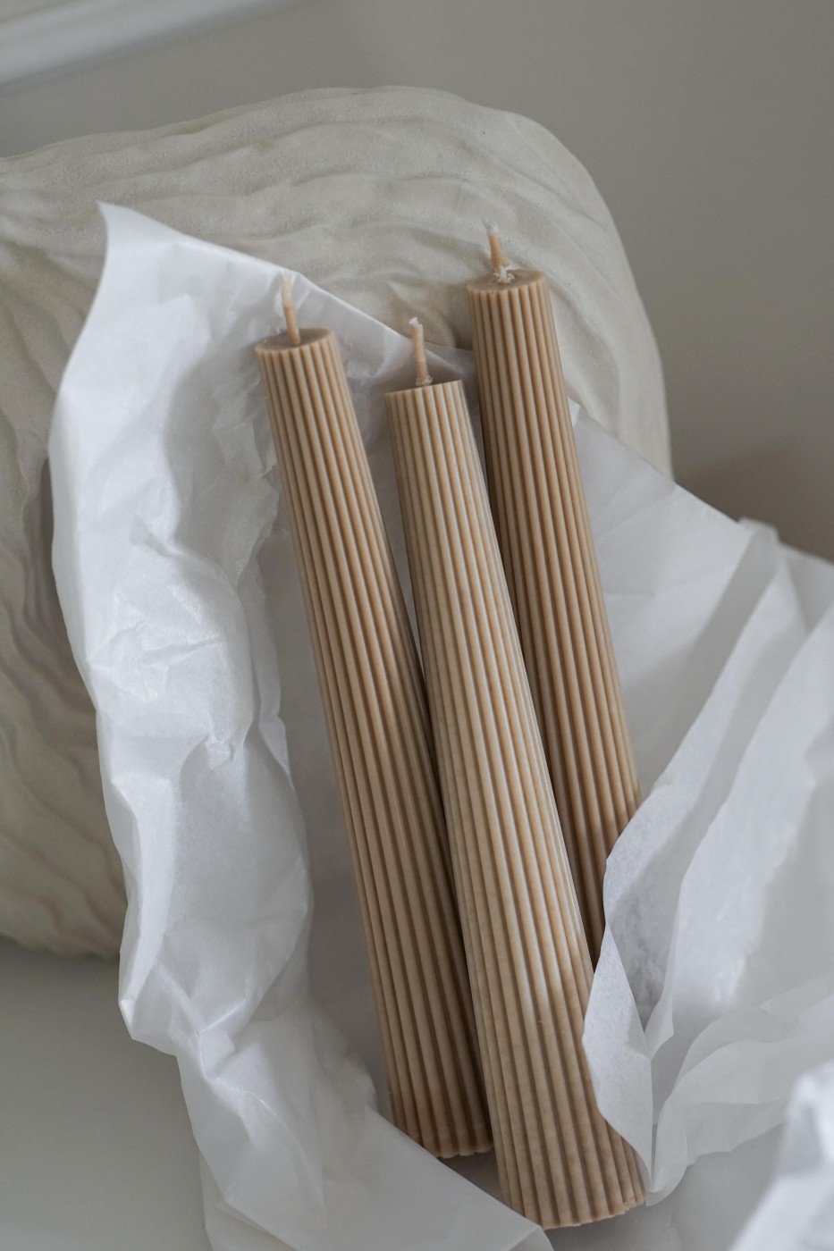 Ribbed candle Aria | Soy candle