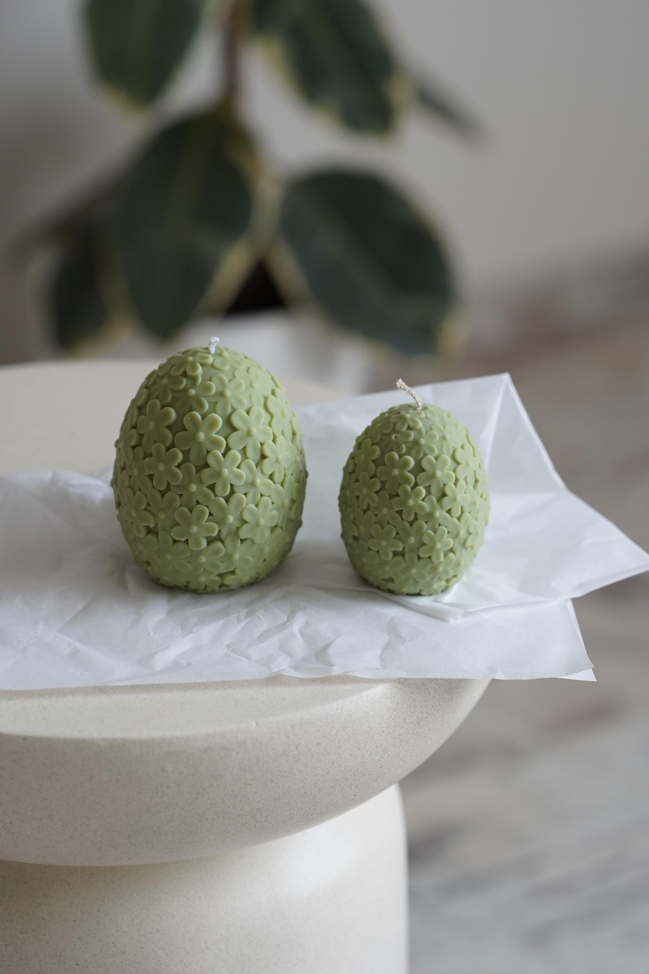Flowered egg | Easter candle