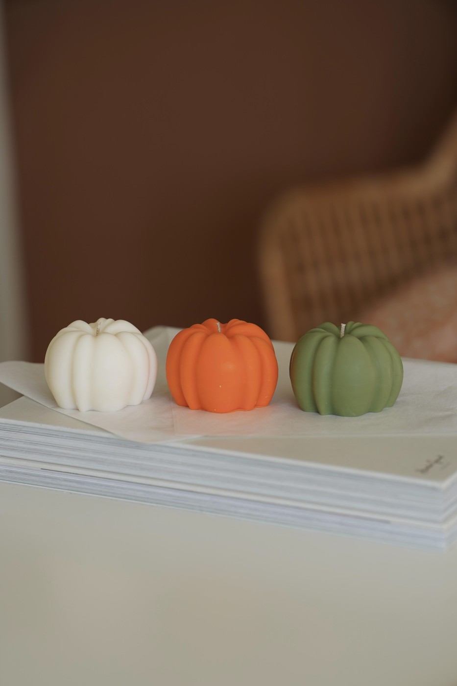 Decorative pumpkin | Autumn decorative candle – fotografie 3
