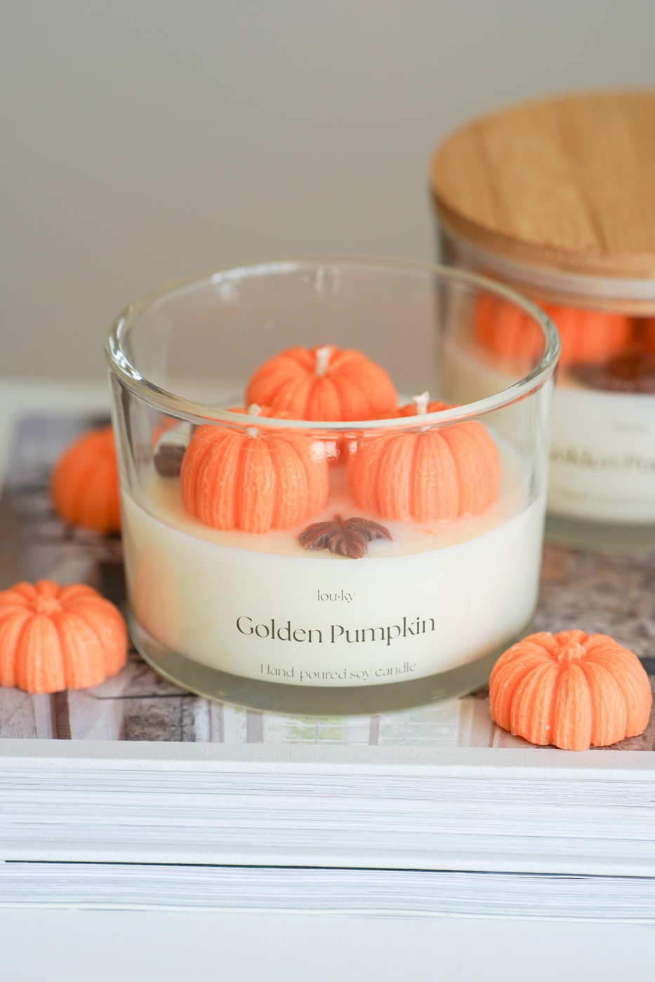 Golden Pumpkin | Autumn Fragrant Soy Candle – fotografie 5