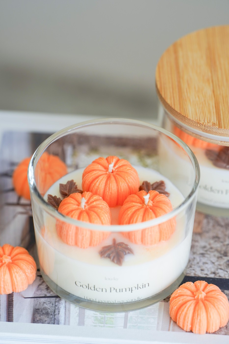 Golden Pumpkin | Autumn Fragrant Soy Candle – fotografie 4