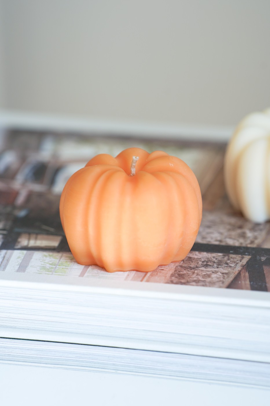 Decorative pumpkin | Autumn decorative candle – fotografie 6