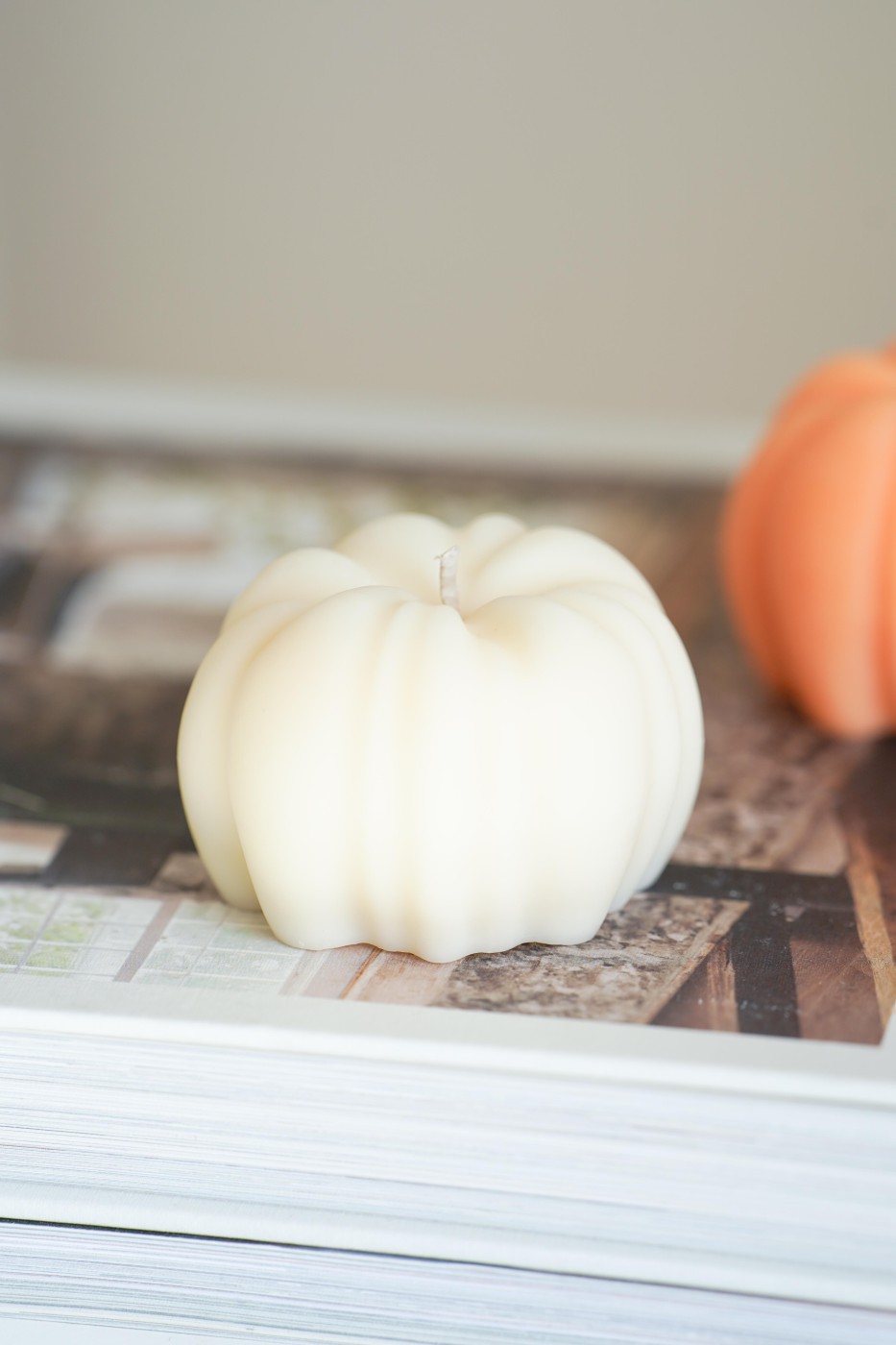 Decorative pumpkin | Autumn decorative candle – fotografie 4