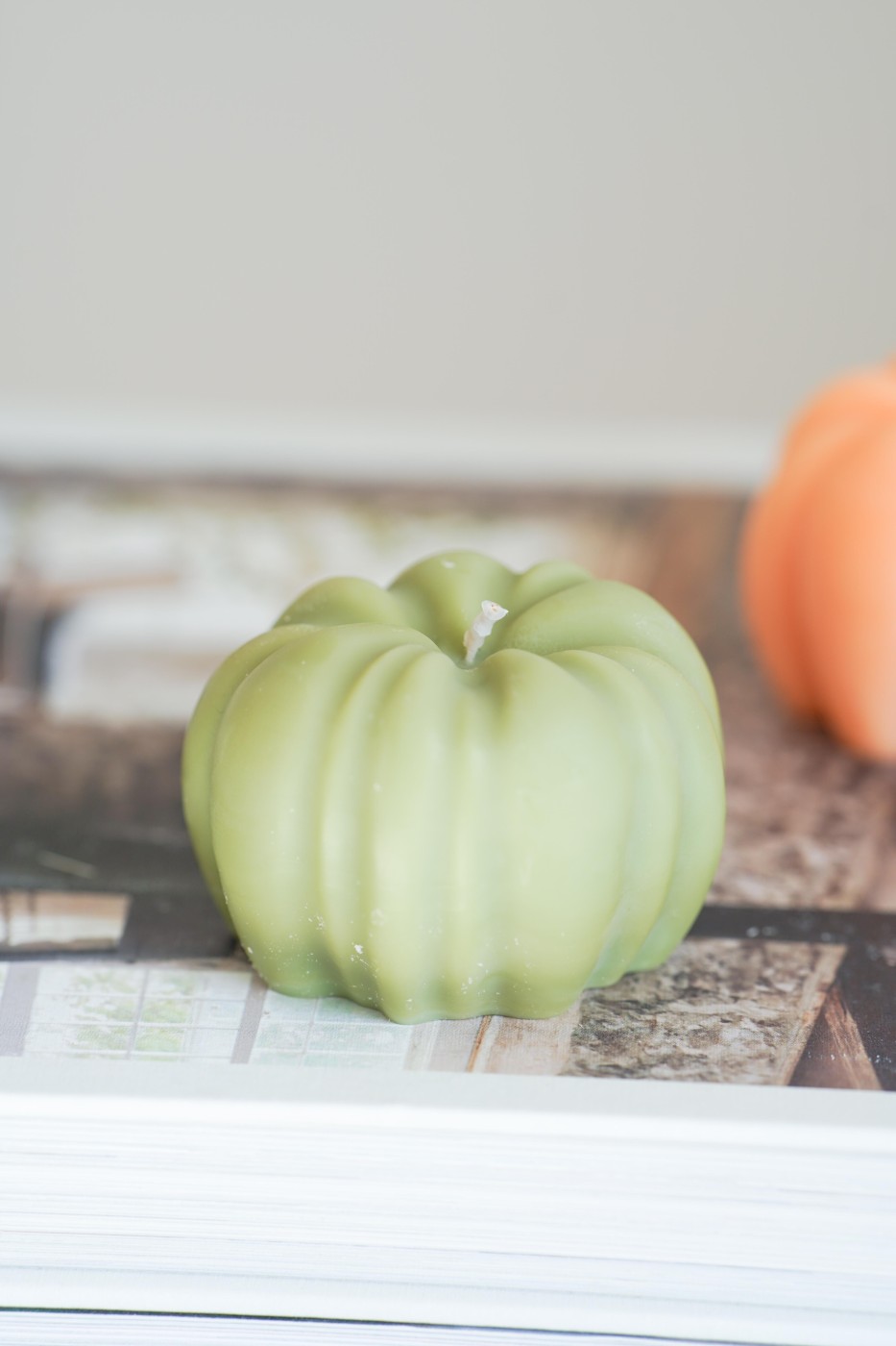 Decorative pumpkin | Autumn decorative candle – fotografie 5