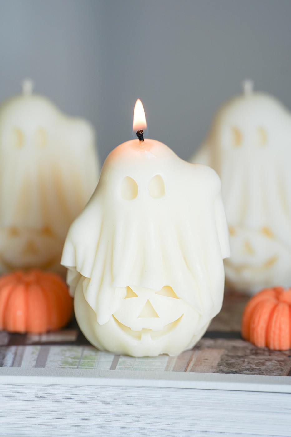 Ghost on Pumpkin | Soy Decorative Candle