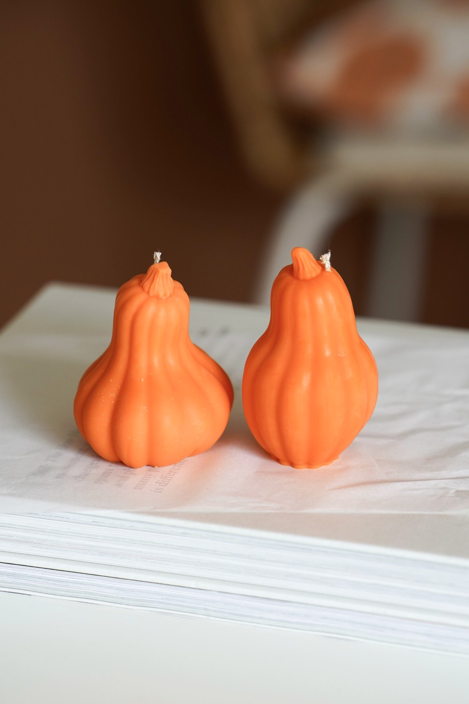 Decorative tall pumpkins | Soy decorative candle – fotografie 7