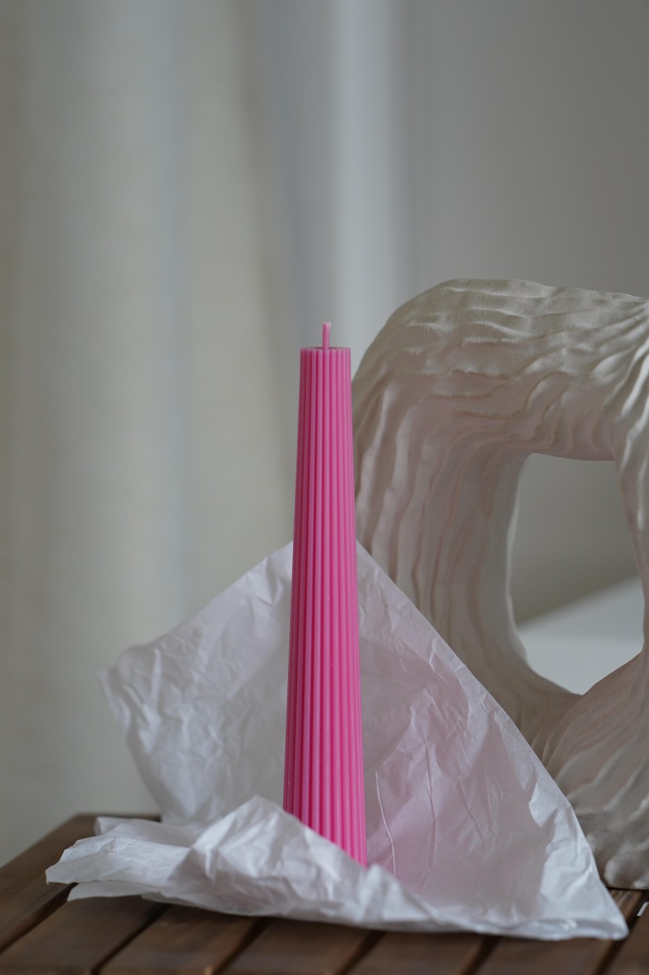 Ribbed candle Aria | Soy candle