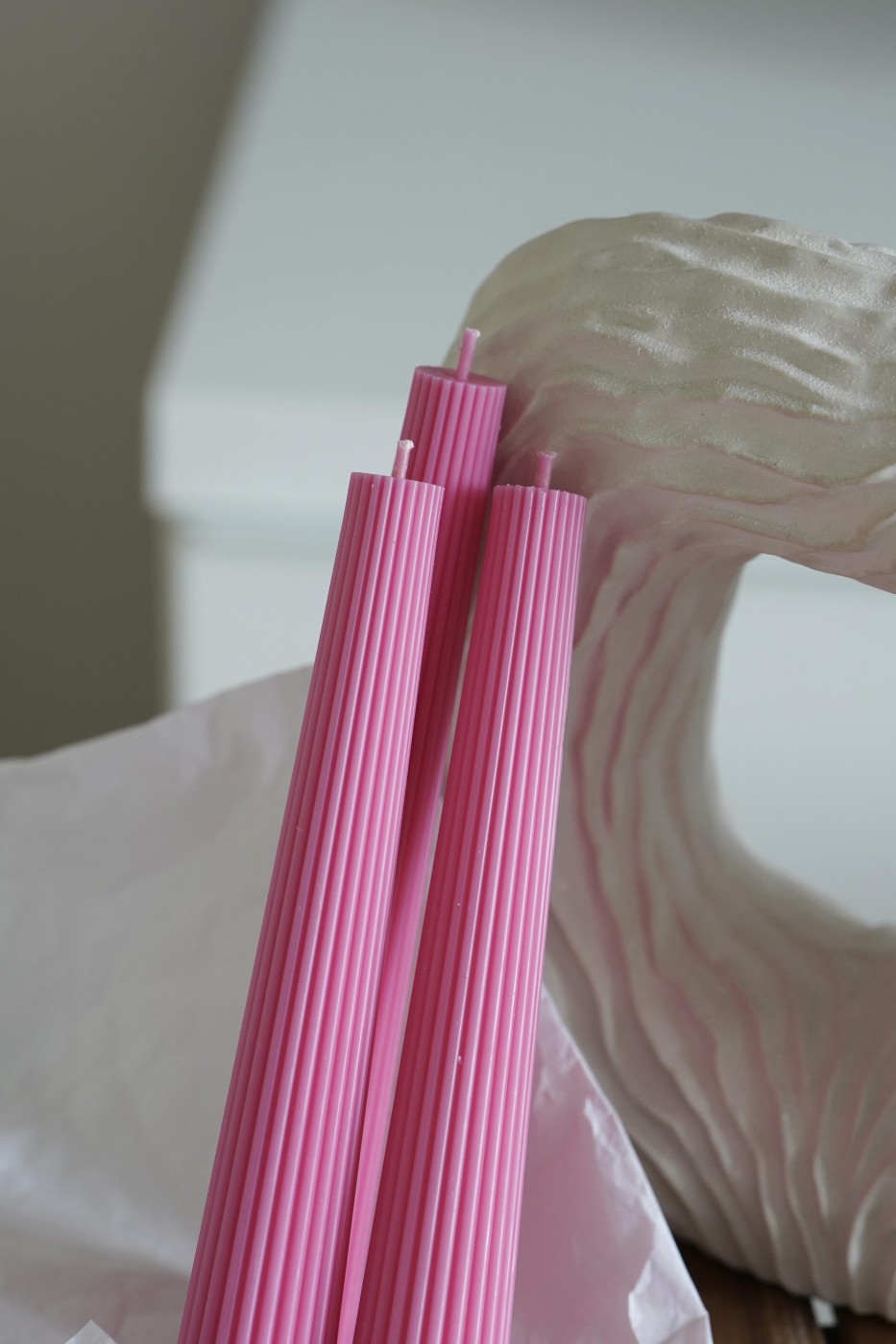 Ribbed candle Aria | Soy candle