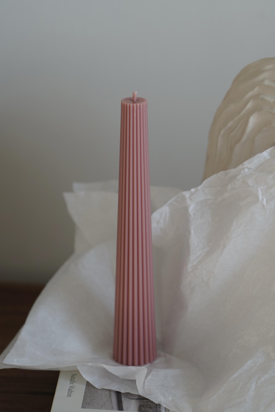 Ribbed candle Aria | Soy candle