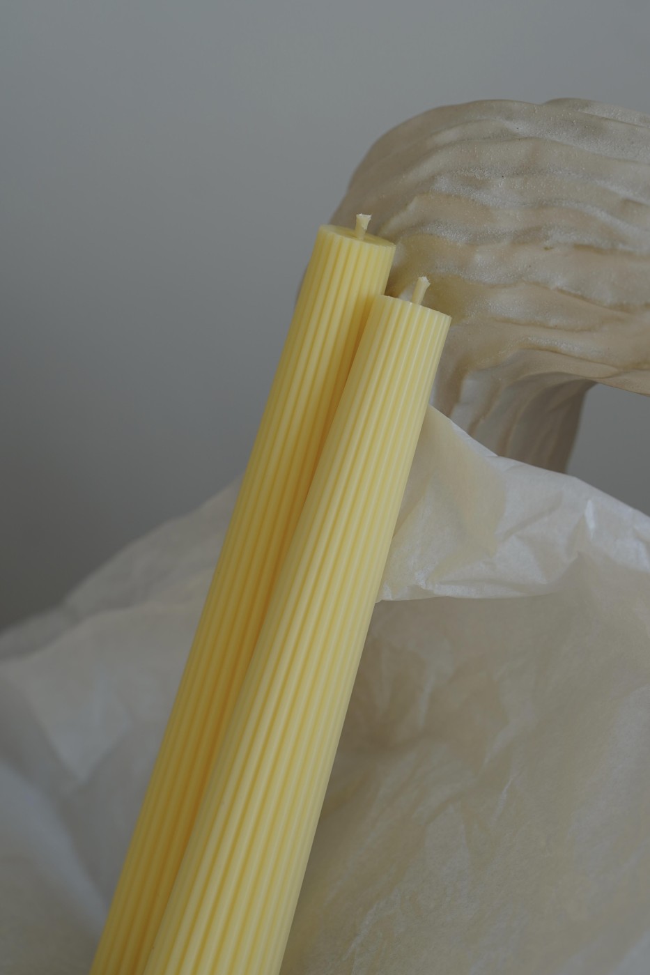 Ribbed candle Aria | Soy candle