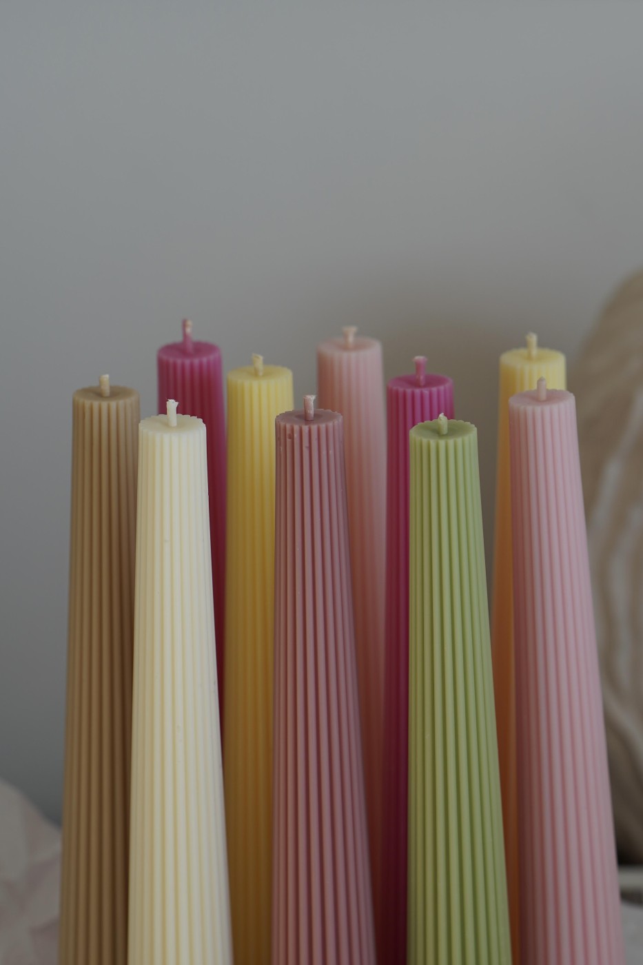 Ribbed candle Aria | Soy candle