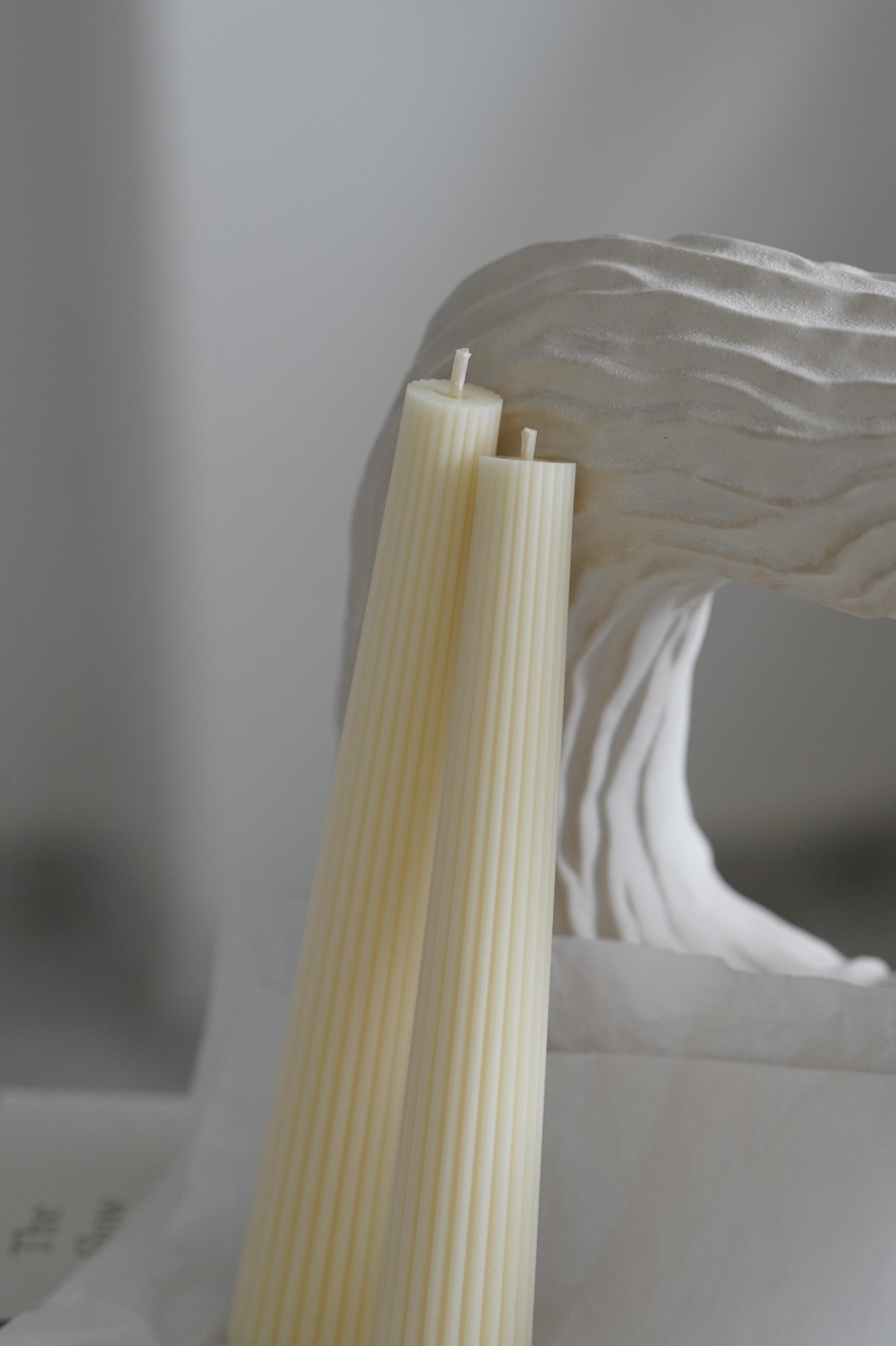 Ribbed candle Aria | Soy candle