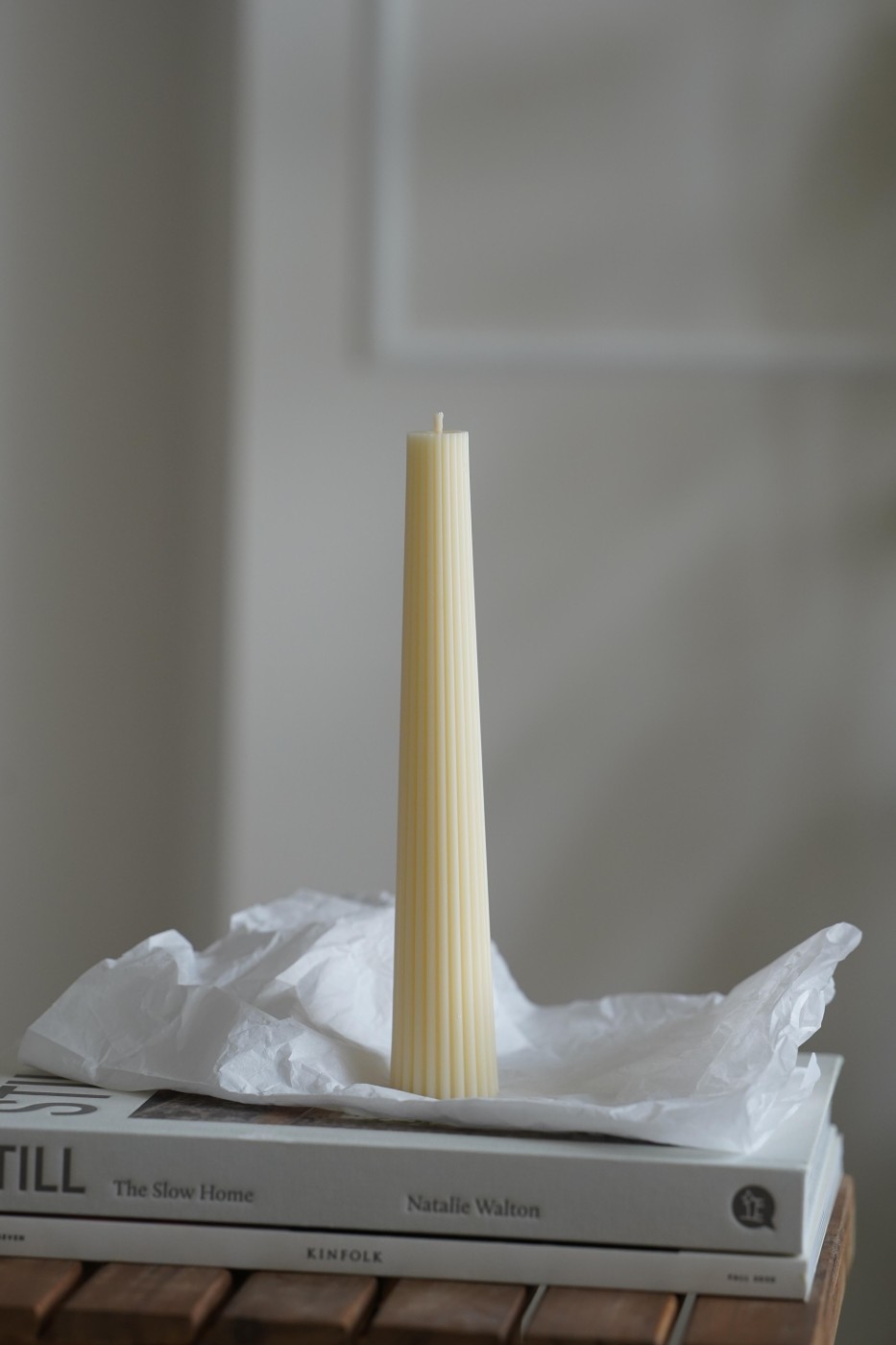 Ribbed candle Aria | Soy candle