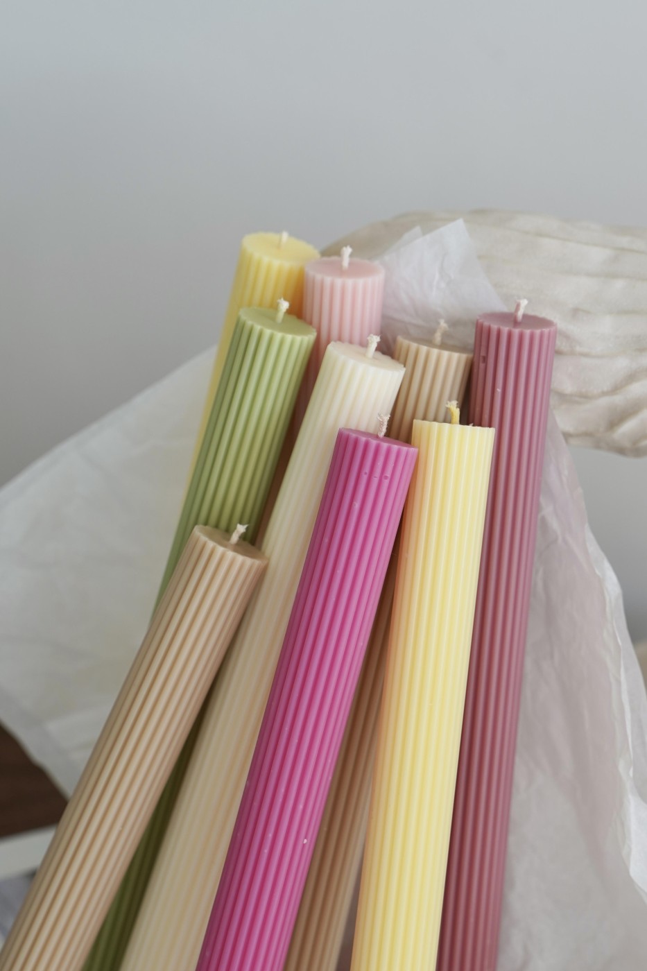 Ribbed soy candle Thea