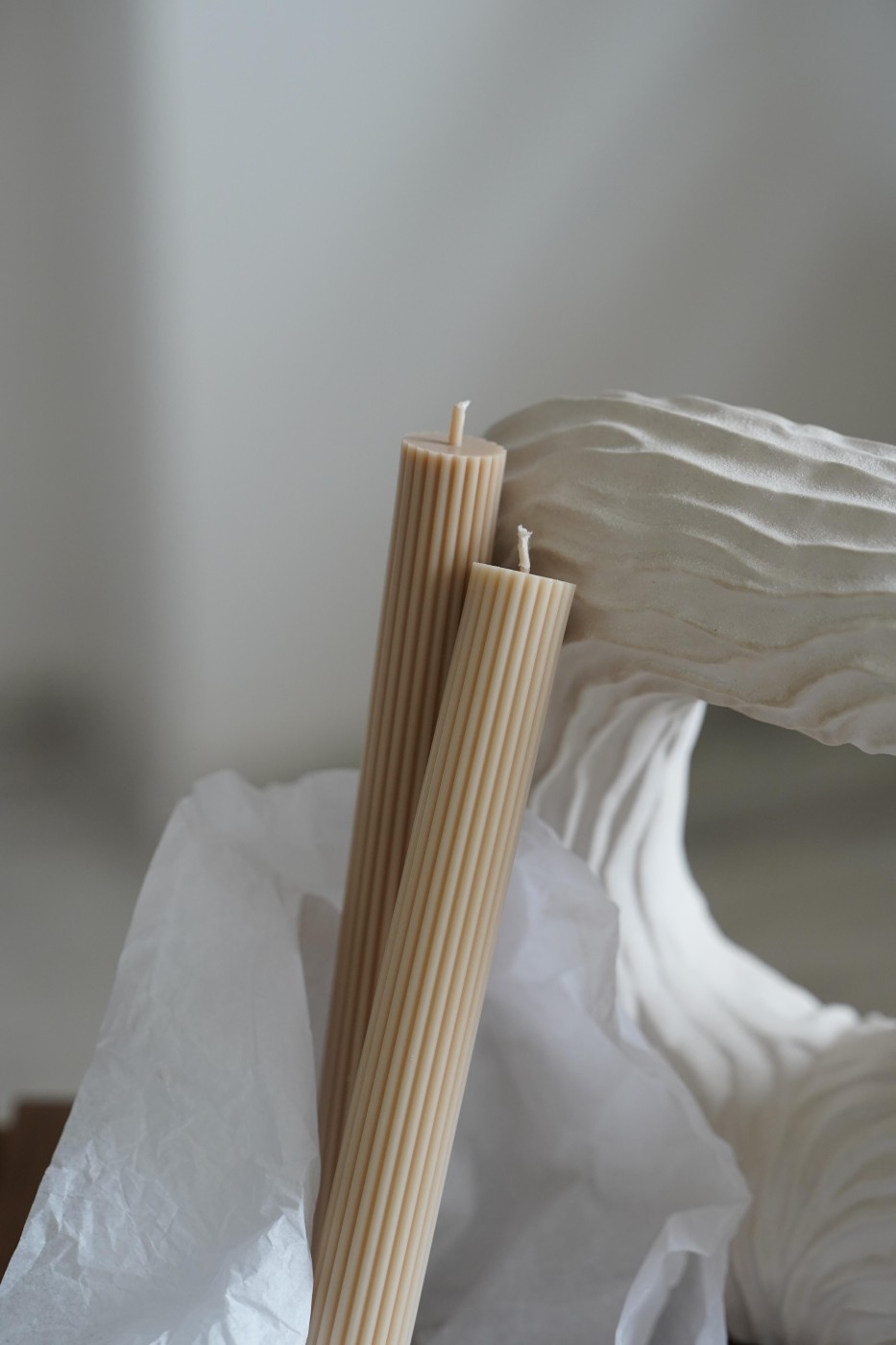 Ribbed soy candle Thea