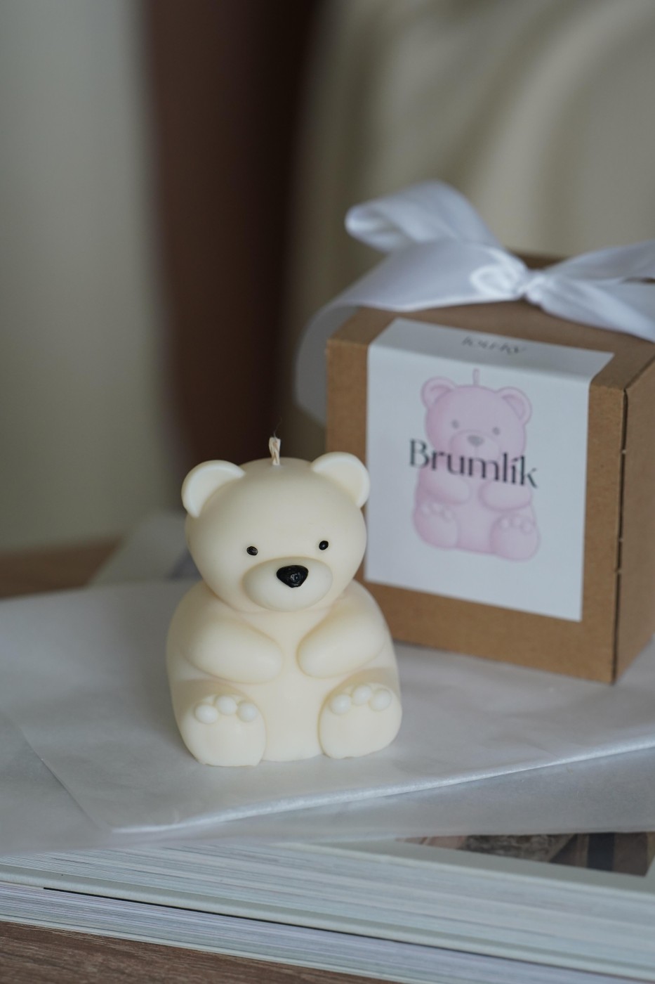 Teddy Bear Brumlík | Cute decorative candle
