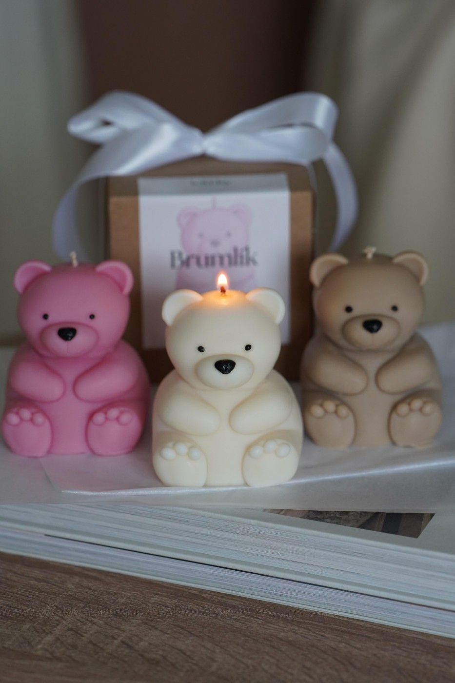 Teddy Bear Brumlík | Cute decorative candle