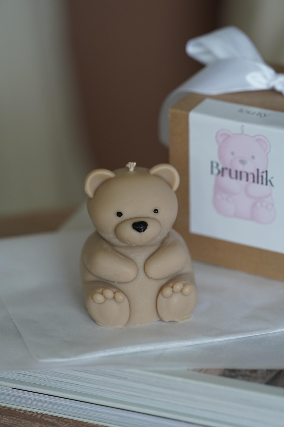 Teddy Bear Brumlík | Cute decorative candle