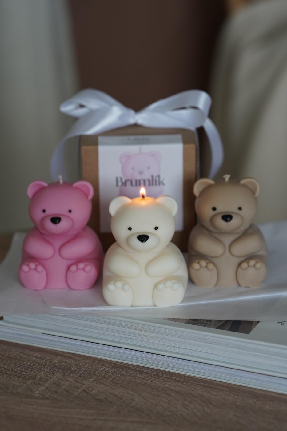 Teddy Bear Brumlík | Cute decorative candle