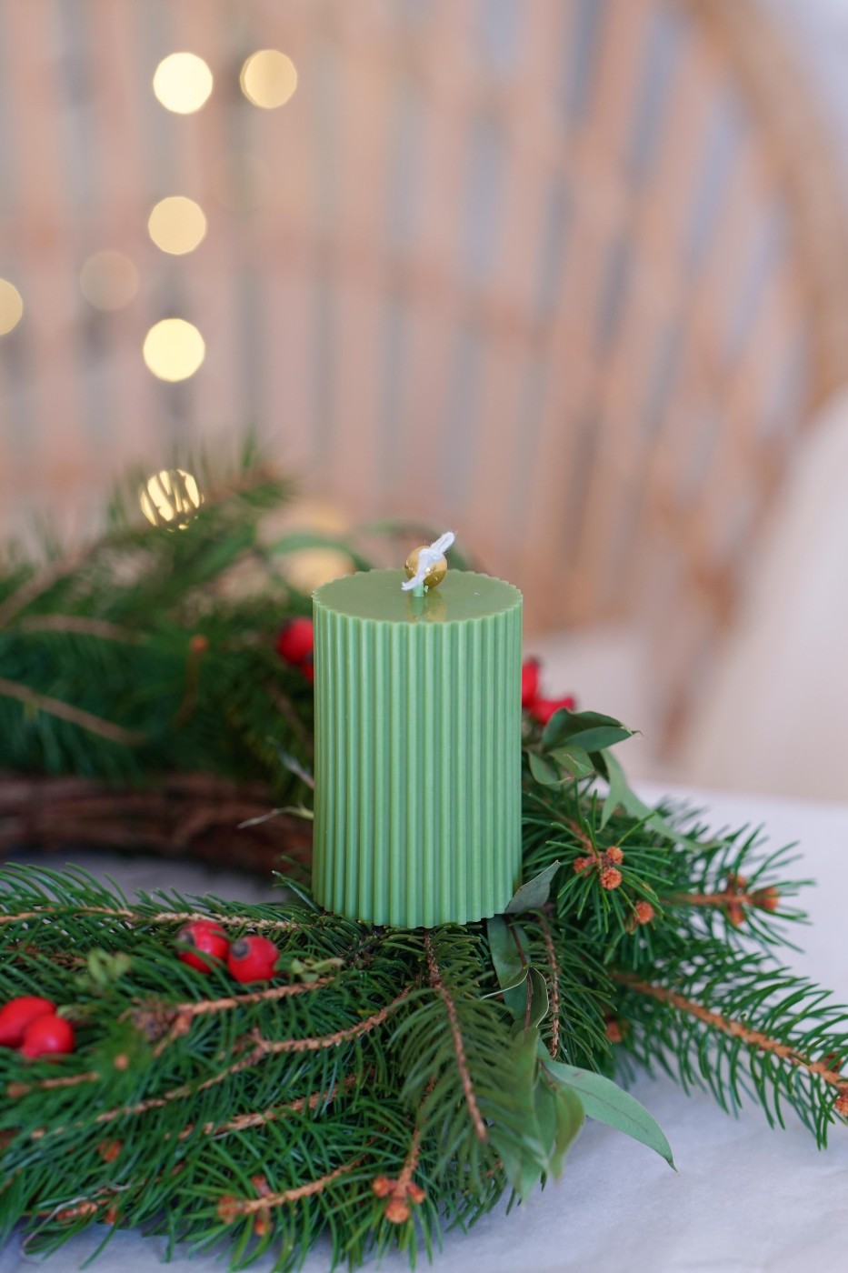 Advent candle set | Amari green – fotografie 6