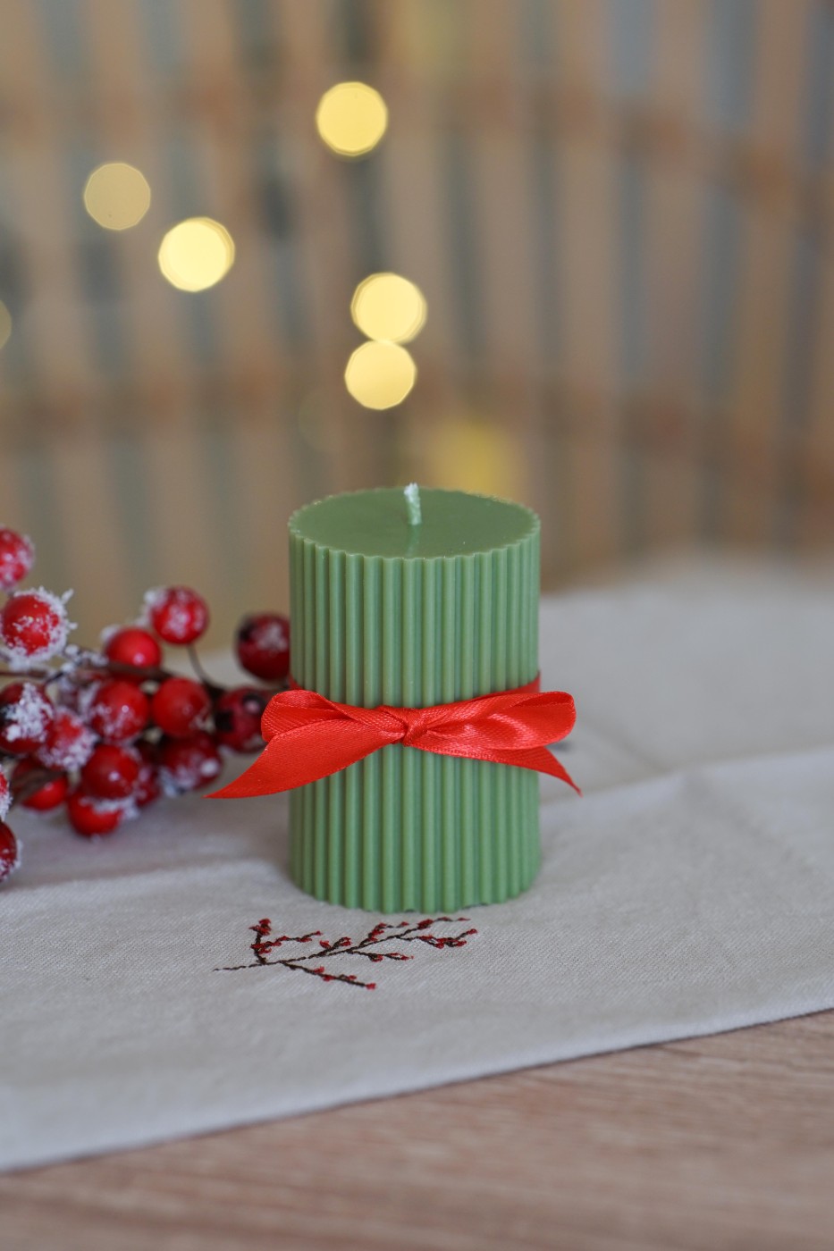 Advent candle set | Amari green – fotografie 2