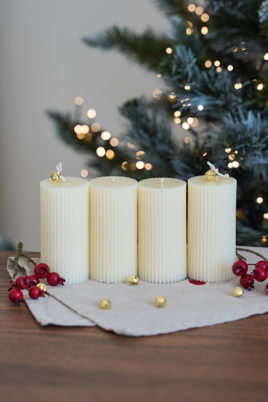 Advent candle set | Amari white – fotografie 9