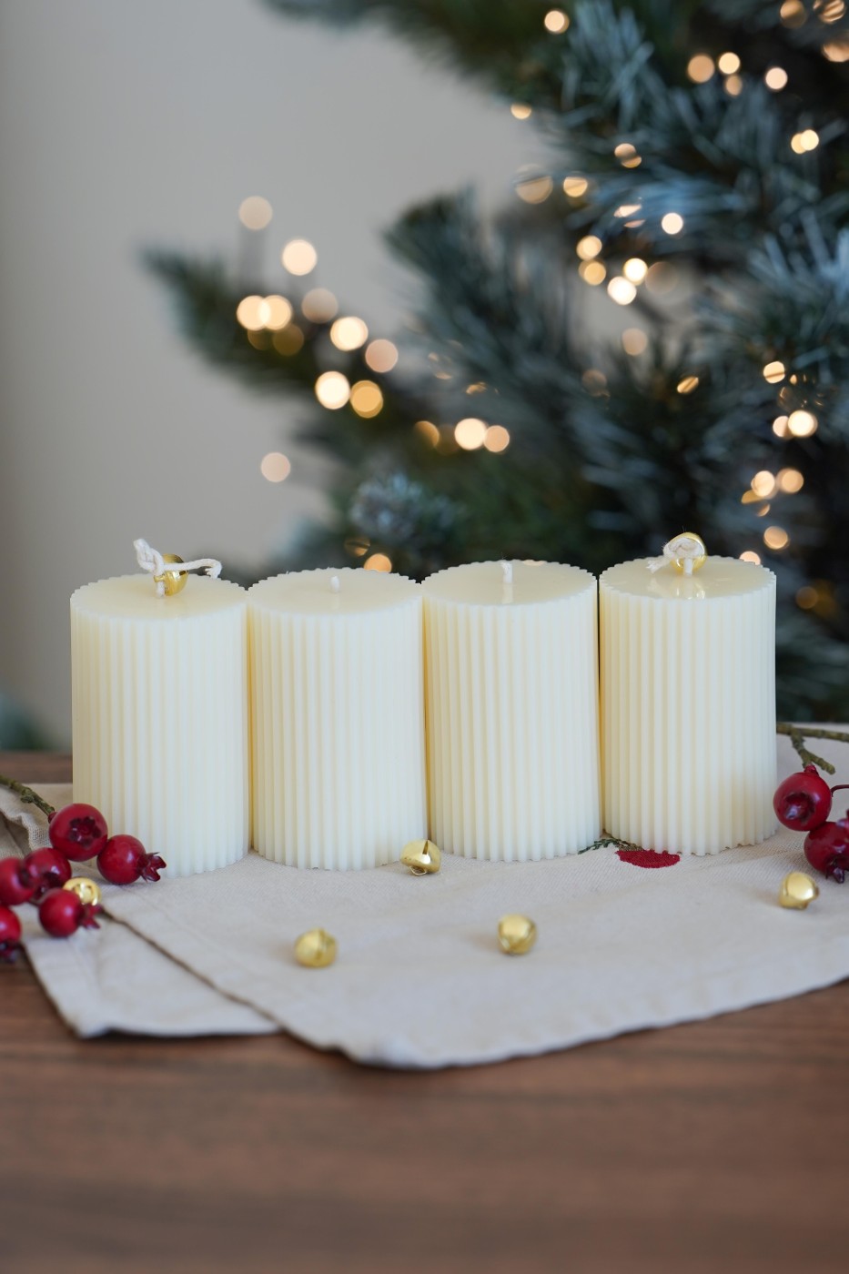 Advent candle set | Amari white – fotografie 8