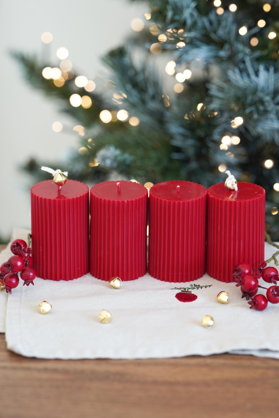 Advent candle set | Amari red – fotografie 8