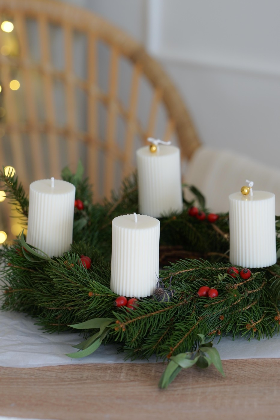 Advent candle set | Amari white – fotografie 5