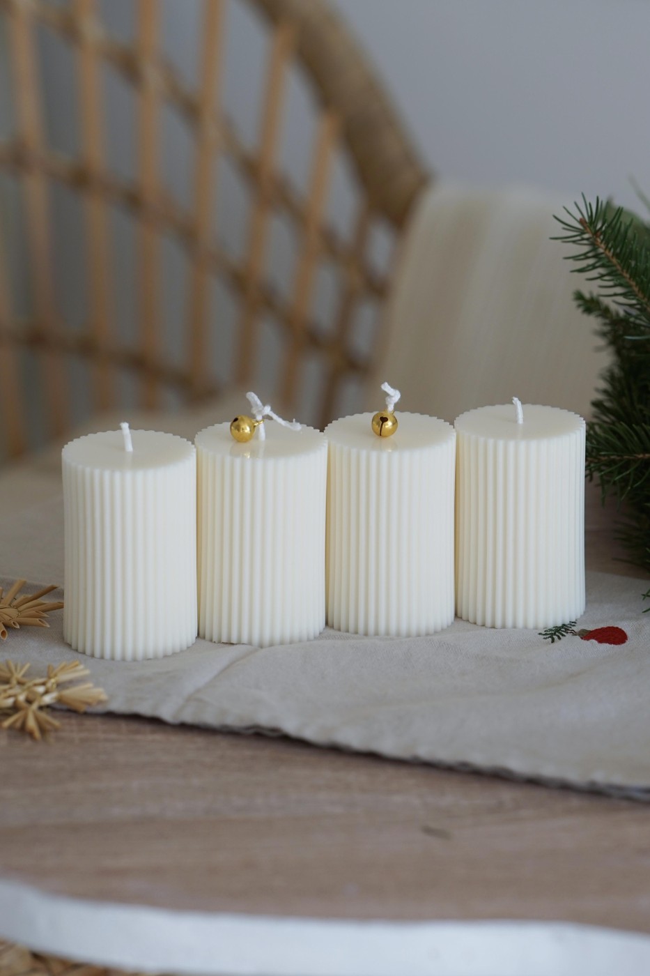 Advent candle set | Amari white – fotografie 2