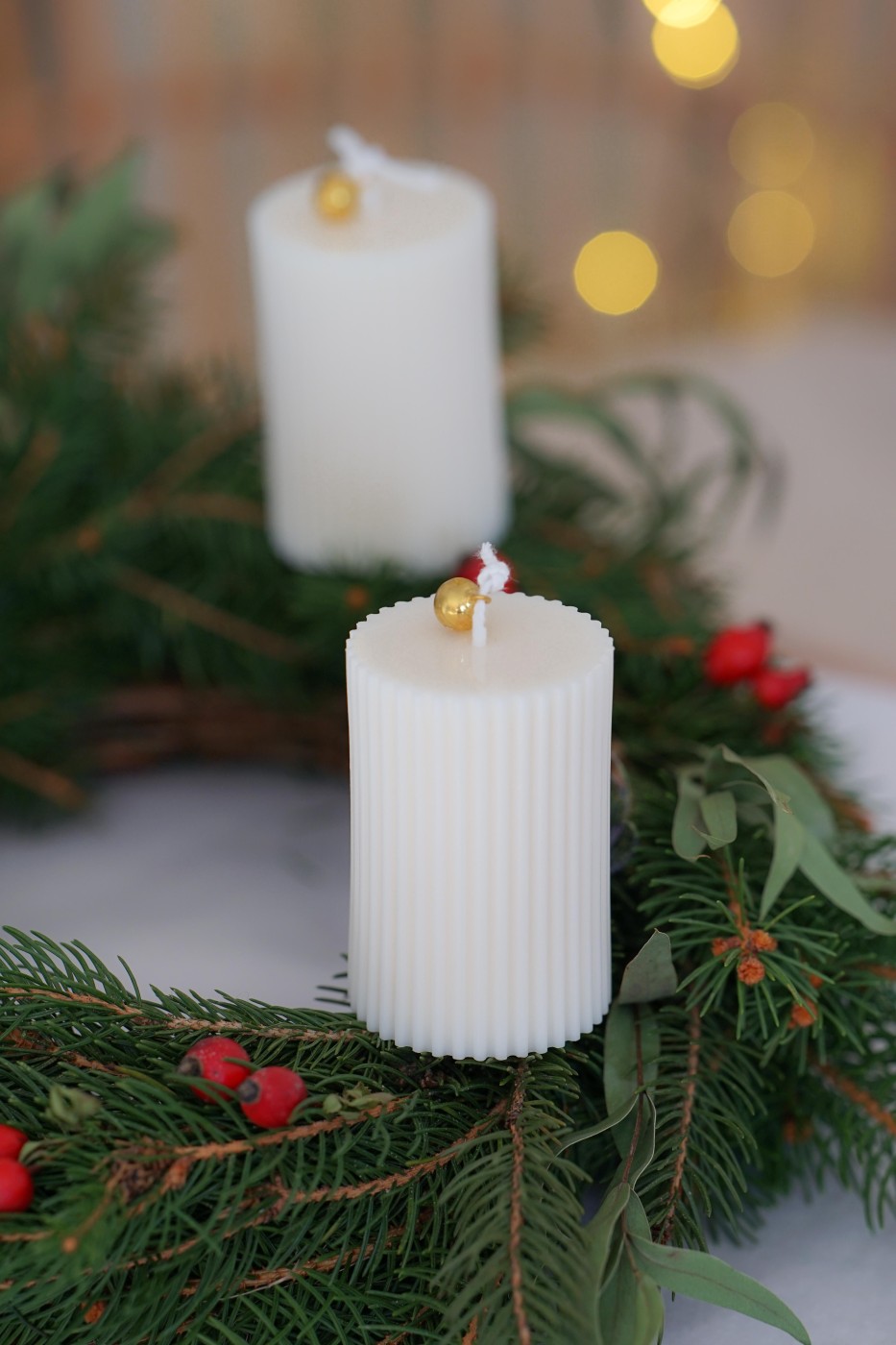 Advent candle set | Amari white – fotografie 3
