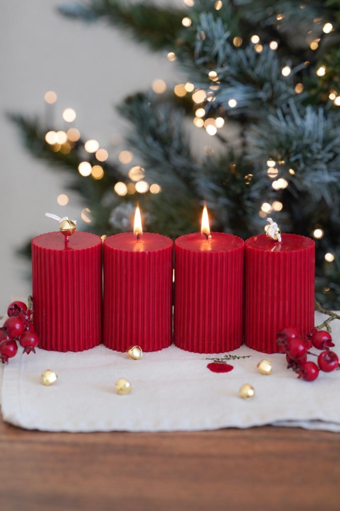 Advent candle set | Amari red