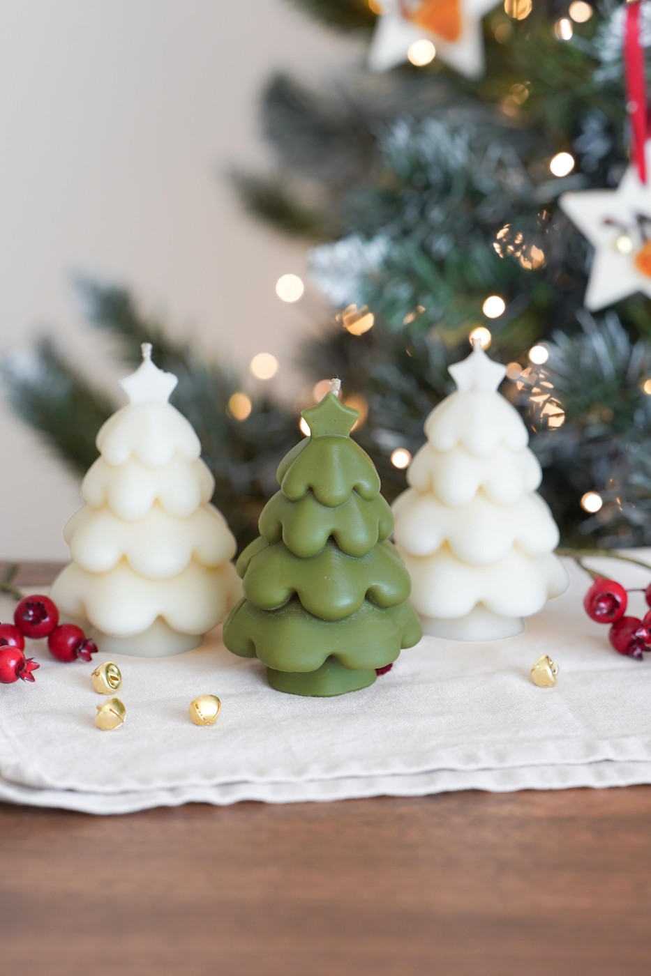 Little tree with a star | Christmas candle – fotografie 2