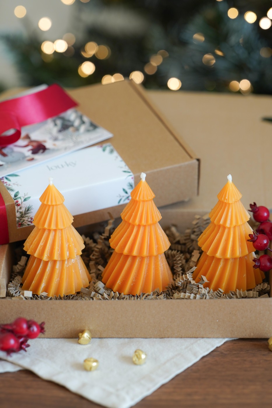 Christmas set of small dancing trees – fotografie 6