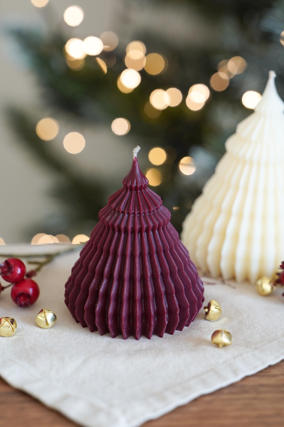 Folded tree | Christmas decorative candles – fotografie 2