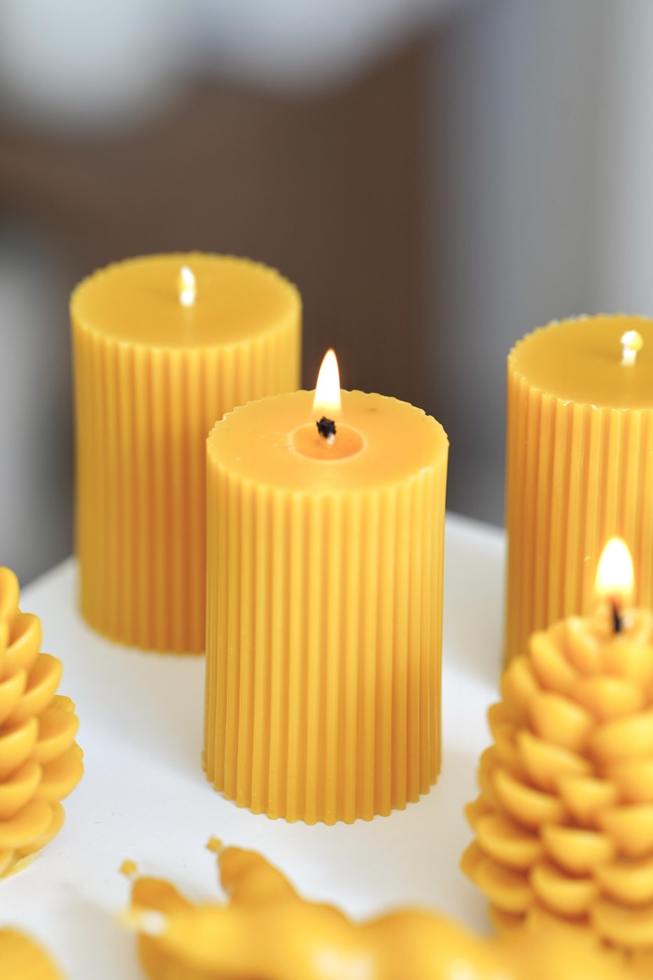 Amari Column Candle | Beeswax