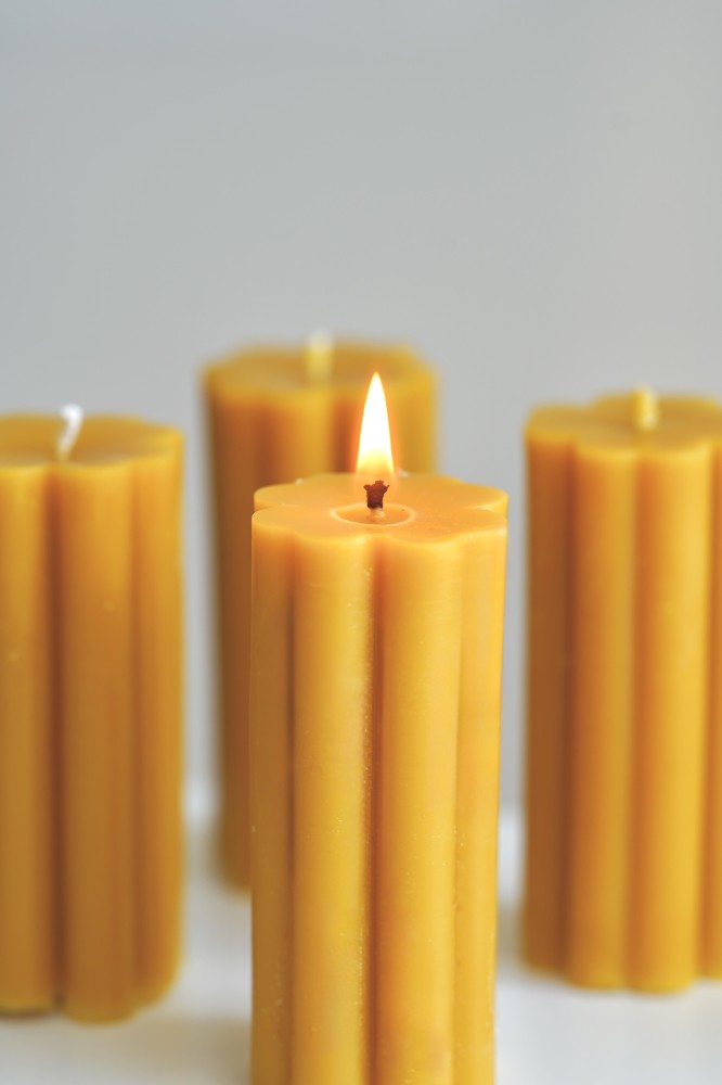 Four-leaf clover | Beeswax candle